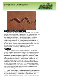 Evolution of Limblessness