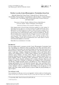 Further Records of Ants (Hymenoptera: Formicidae) from Iran