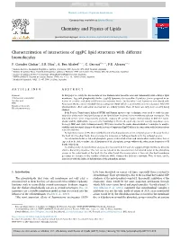 Characterization of Interactions of Eggpc Lipid Structures with Different