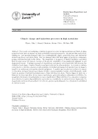 Climate Change and Hazardous Processes in High Mountains