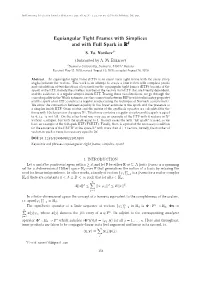 Equiangular Tight Frames with Simplices and with Full Spark in Rd