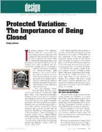 Protected Variation: the Importance of Being Closed Craig Larman