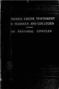 The Pastoral Epistles : with Introduction and Notes