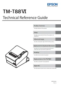 TM-T88VI Technical Reference Guide