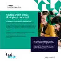 Uniting Dutch Voices Throughout the World
