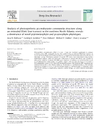 Analysis of Photosynthetic Picoeukaryote Community Structure Along an Extended Ellett Line Transect in the Northern North Atlant