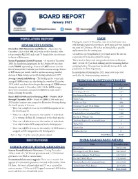 BOARD REPORT January 2021