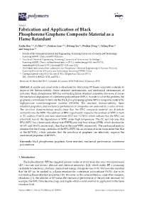 Fabrication and Application of Black Phosphorene/Graphene Composite Material As a Flame Retardant