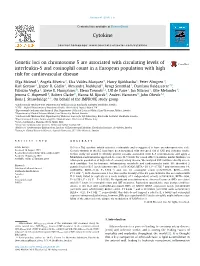 Genetic Loci on Chromosome 5 Are Associated with Circulating Levels Of
