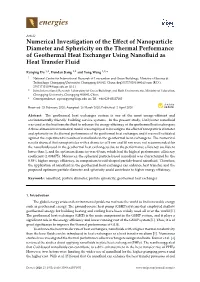 Numerical Investigation of the Effect of Nanoparticle Diameter And