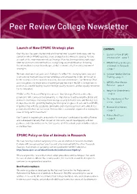 Peer Review College Newsletter