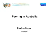 Peering in Australia