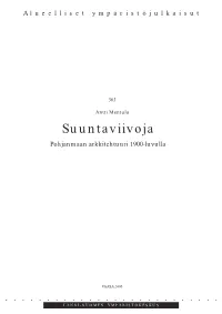 Pohjanmaan Arkkitehtuuri 1900-Luvulla.Pdf