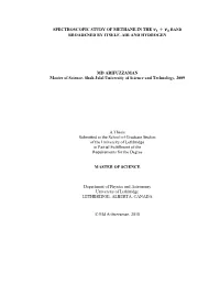 Spectroscopic Study of Methane in the Broadened