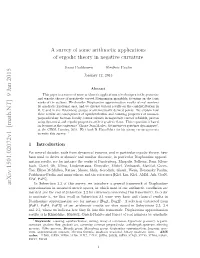 A Survey of Some Arithmetic Applications of Ergodic Theory in Negative Curvature