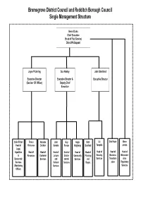Bromsgrove District Council and Redditch Borough Council Single Management Structure