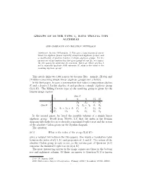 GROUPS of OUTER TYPE E6 with TRIVIAL TITS ALGEBRAS This