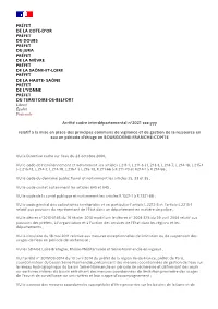 Projet D'arrêté Cadre Interdépartemental BFC 2021