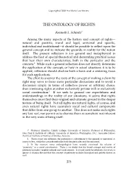The Ontology of Rights