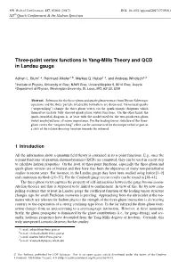 Three-Point Vertex Functions in Yang-Mills Theory and QCD in Landau Gauge