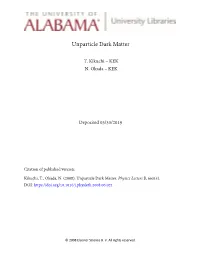 Unparticle Dark Matter