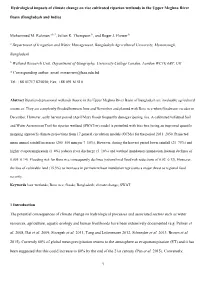 1 Hydrological Impacts of Climate Change on Rice