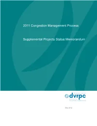2011 Congestion Management Process Supplemental Projects Status Memorandum