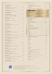 A3 Food Menu