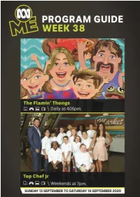 ABC ME Program Guide: Week 38 Index