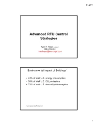 Advanced RTU Control Strategies