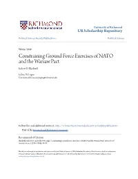 Constraining Ground Force Exercises of NATO and the Warsaw Pact Robert D
