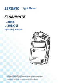 L-308X L-308X-U Operating Manual