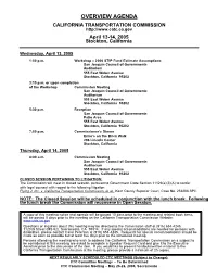 Overview Agenda