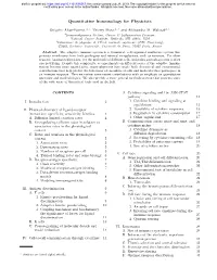 Quantitative Immunology for Physicists