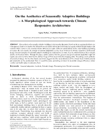 Seasonal Adaptation, Aesthetic, Periodic Change, Fluctuating Form, Formal Constraints
