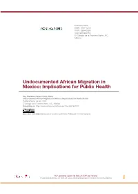 Undocumented African Migration in Mexico: Implications for Public Health