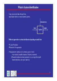 What Is System Identification