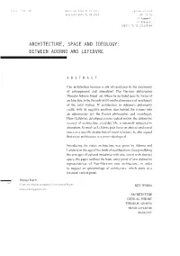 Architecture, Space and Ideology: Between Adorno and Lefebvre