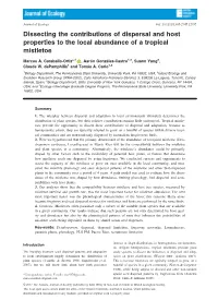 Dissecting the Contributions of Dispersal and Host Properties to the Local Abundance of a Tropical Mistletoe