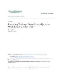 Elizabethan and Jacobean Witch-Lore and Witch-Hunt Kyoung H