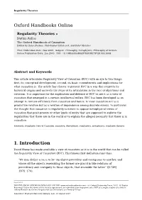Regularity Theories