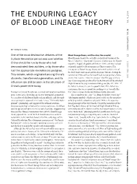 The Enduring Legacy of Blood Lineage Theory