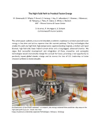 The High-Field Path to Practical Fusion Energy