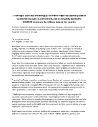 Treepeople Launches Multilingual Environmental Educational Platform to Provide Resources, Enrichment, and Community During the C