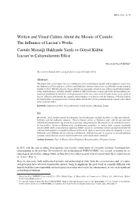 Written and Visual Culture About the Mosaic of Castulo