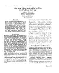 1990-Learning Abstraction Hierarchies for Problem Solving