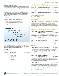 Course Descriptions