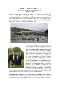 Curnow's Cornish Calendar No 11