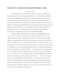 EXAMPLE of A+ PAPER for the “RED HANDED MURDER” SOURCE Record of a Strike the Late 19Th Century Was a Historical Period in A