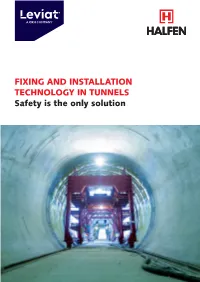 Fixing and Installation Technology in Tunnels ©2021